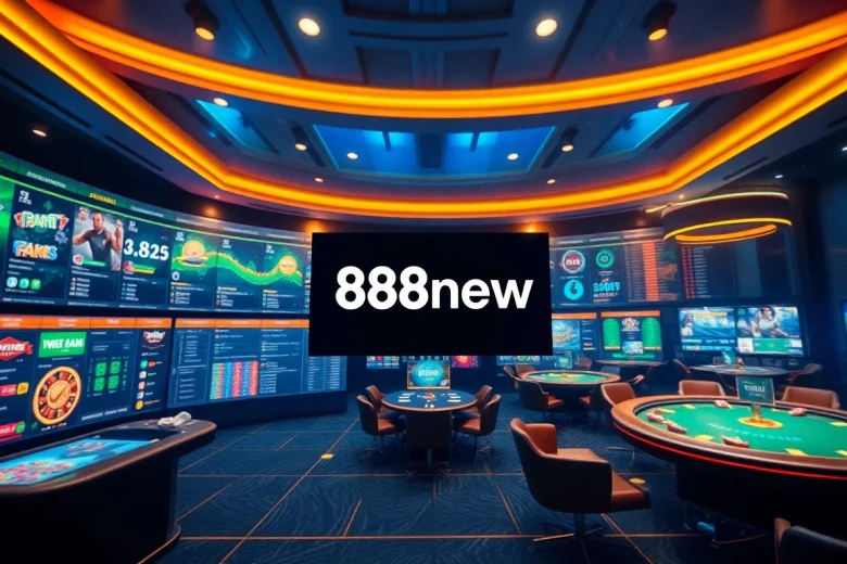 Interactive interface of 888new showcasing diverse gaming options and dynamic user experience.