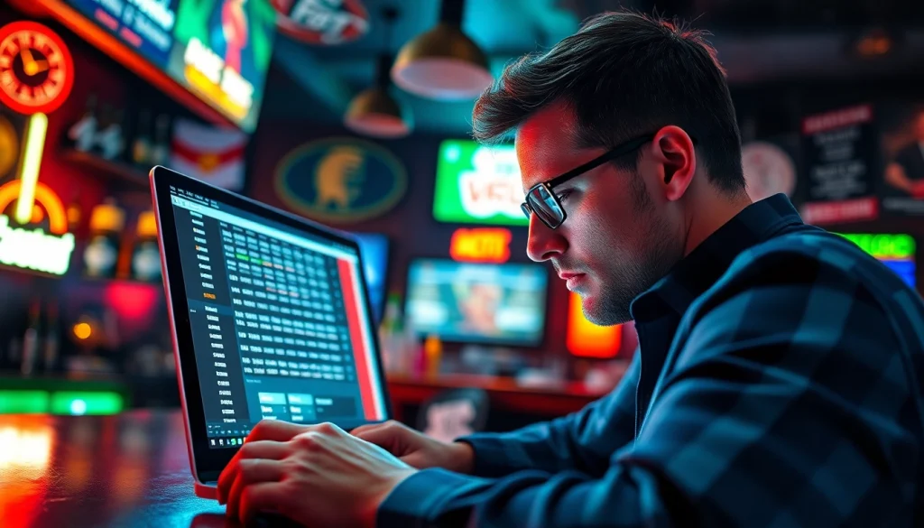 Explore the best sports betting sites for Mexico featuring a dedicated bettor analyzing betting odds.