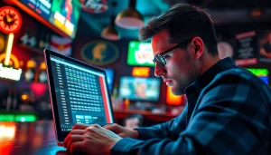 Explore the best sports betting sites for Mexico featuring a dedicated bettor analyzing betting odds.