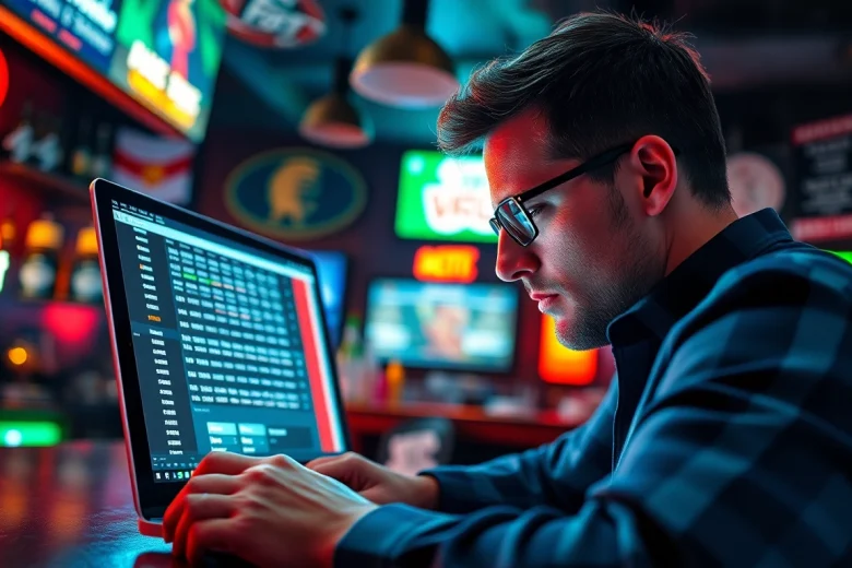 Explore the best sports betting sites for Mexico featuring a dedicated bettor analyzing betting odds.