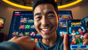 TV88 online gaming interface showcasing diverse games and secure features