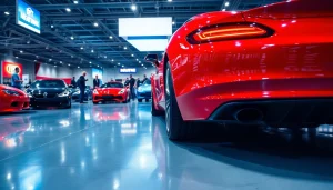 Exciting view of the Auto Cars Show with sleek vehicles and enthusiastic attendees.