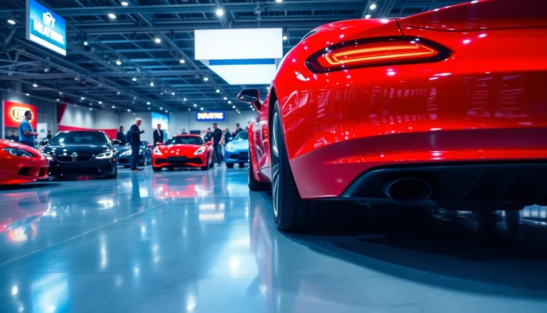 Exciting view of the Auto Cars Show with sleek vehicles and enthusiastic attendees.