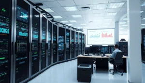 Optimize server management with advanced tools in a modern data center.