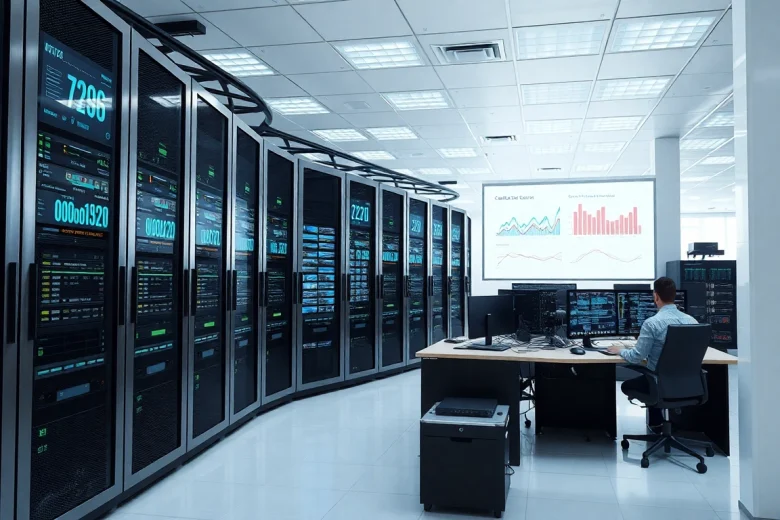 Optimize server management with advanced tools in a modern data center.