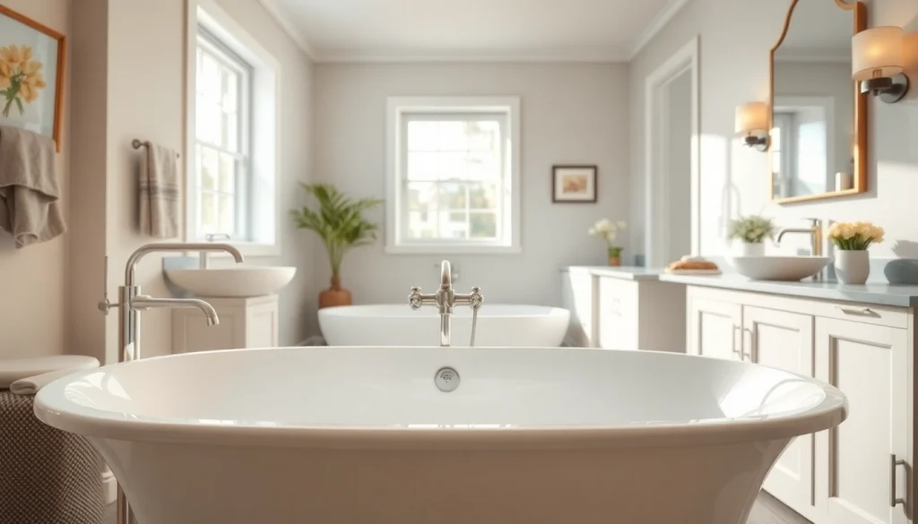 Transform your space with a visually appealing bathroom remodeling service featuring a modern design.