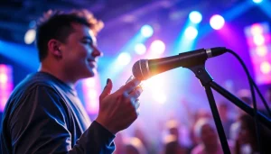Capture the essence of live music with the MV88 microphone in use on stage.