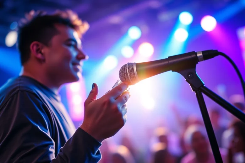 Capture the essence of live music with the MV88 microphone in use on stage.