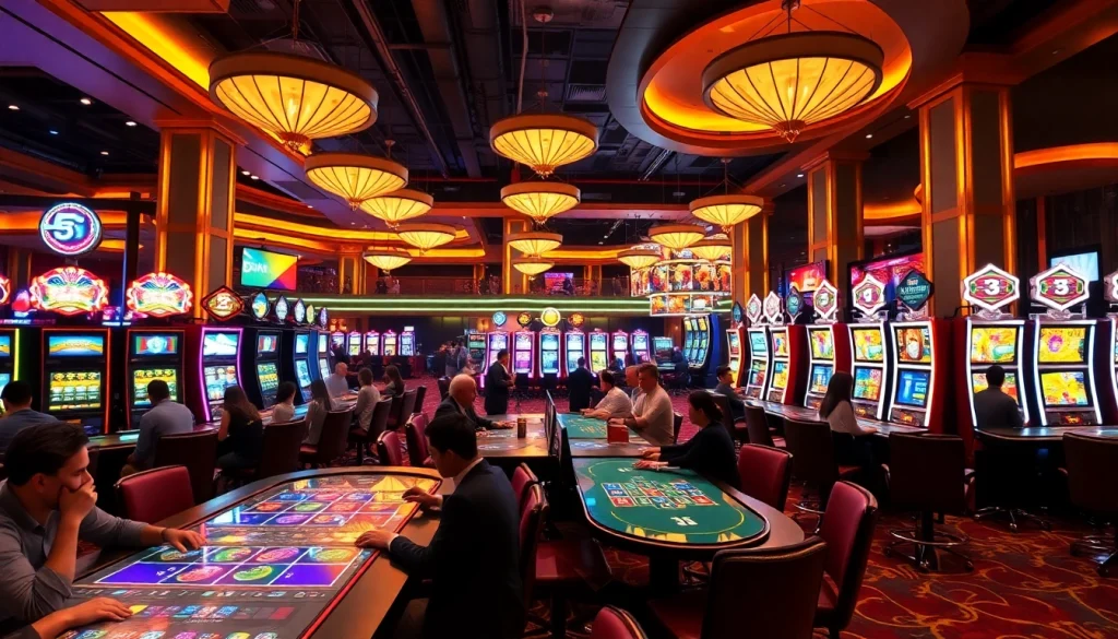 คาสิโนที่มีบรรยากาศสนุกสนานและเครื่องเล่นที่หลากหลาย
