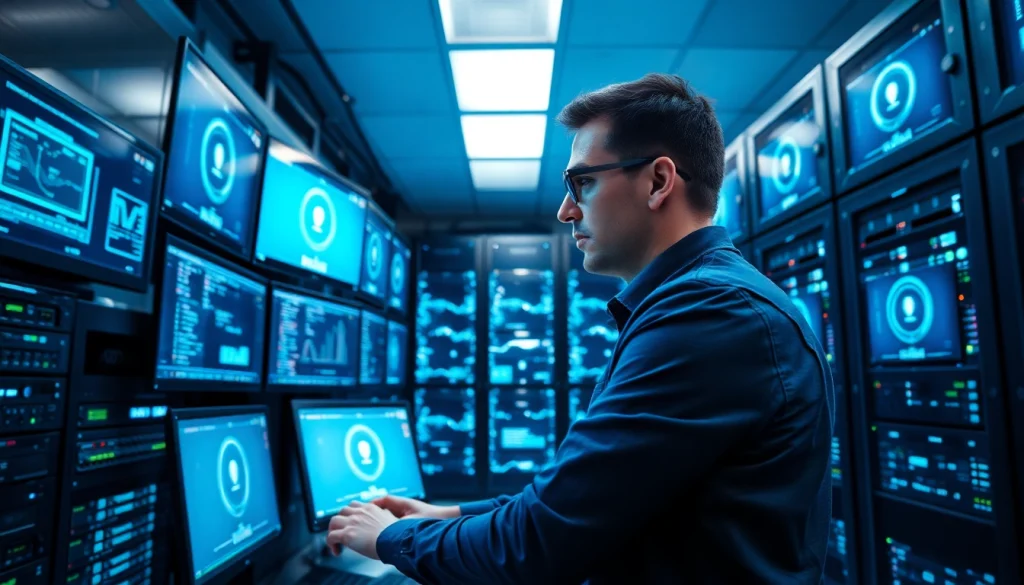 Visual representation of Remote Monitoring and Management (RMM) showcasing IT monitoring in a server environment.