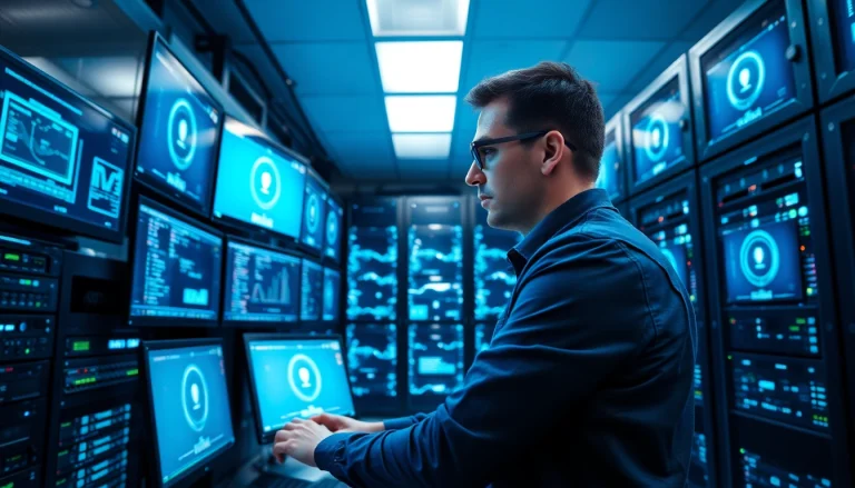 Visual representation of Remote Monitoring and Management (RMM) showcasing IT monitoring in a server environment.