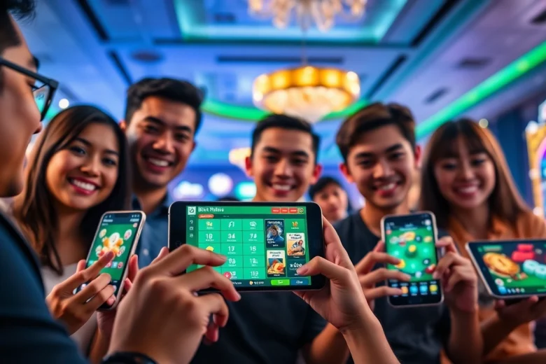 Experience the innovative online gaming environment of XX88 with diverse players enjoying various games on modern devices.