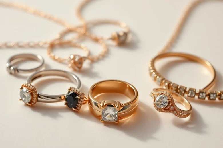 Jewelry Photographer in Milan showcasing elegant rings and necklaces