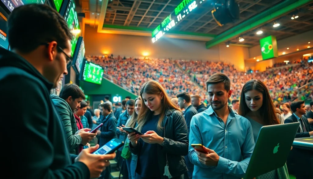 Engaging scene showcasing the best sports betting sites in India with vibrant sports paraphernalia and diverse participants.