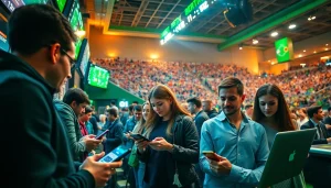 Engaging scene showcasing the best sports betting sites in India with vibrant sports paraphernalia and diverse participants.