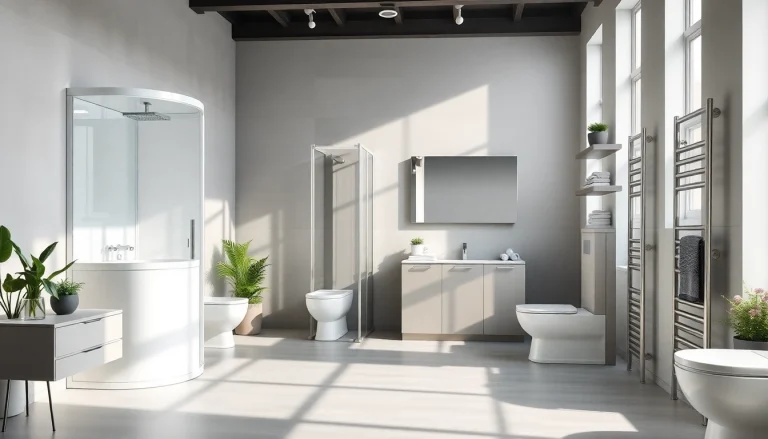 Präsentation der sonni sanitär Produkte in einem modernen Badezimmer mit eleganten Akzenten.