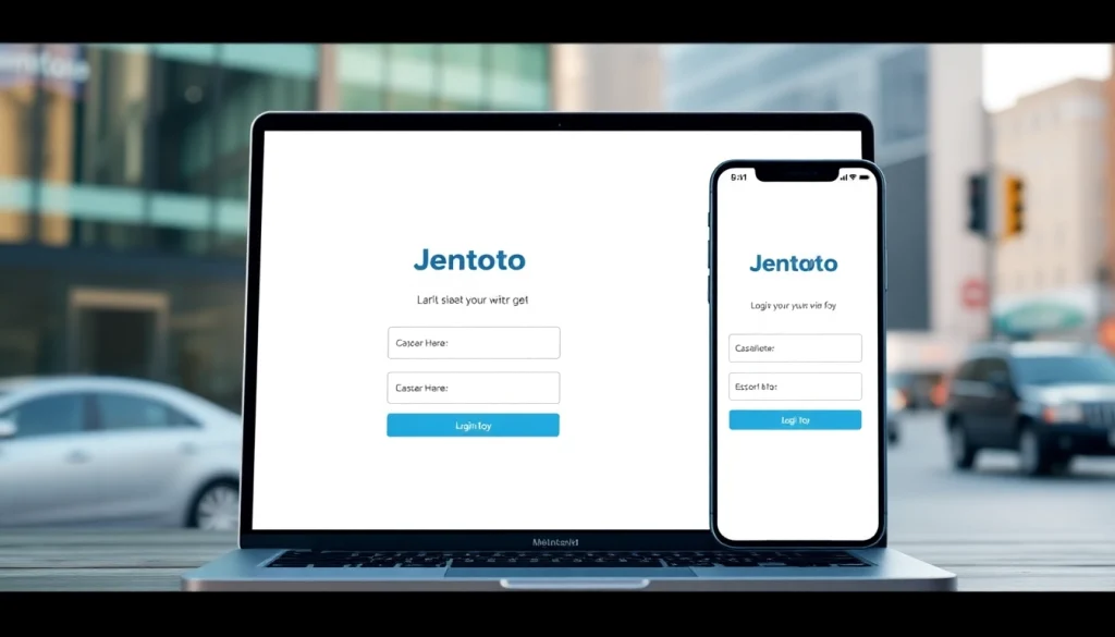 Masuk ke Jentoto login dengan antarmuka digital yang elegan dan profesional.