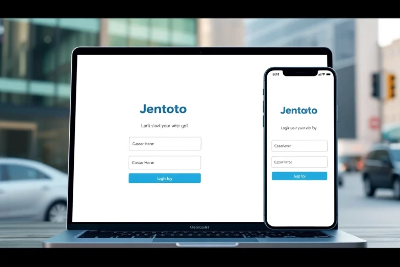 Masuk ke Jentoto login dengan antarmuka digital yang elegan dan profesional.