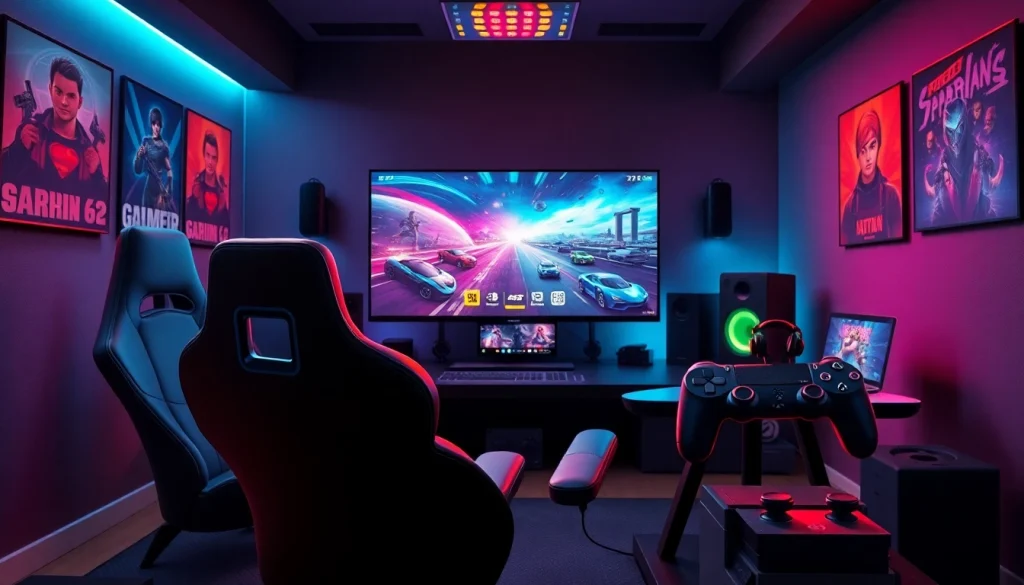 Menunjukkan suletoto alternatif dalam lingkungan permainan modern dan stylish.