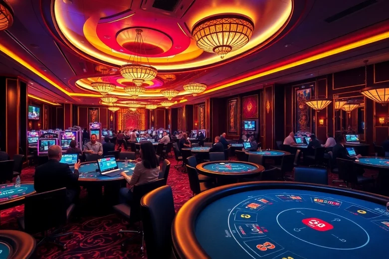 Exciting view of the TT88 online casino showcasing vibrant games and players enjoying their experience.