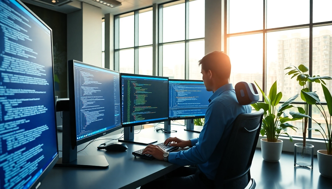 Explore how Technology enhances productivity in a modern workspace filled with innovative tools.