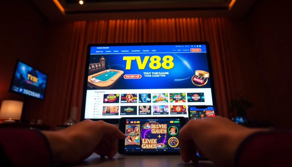 Experience the user-friendly interface of TV88 for secure online gambling.