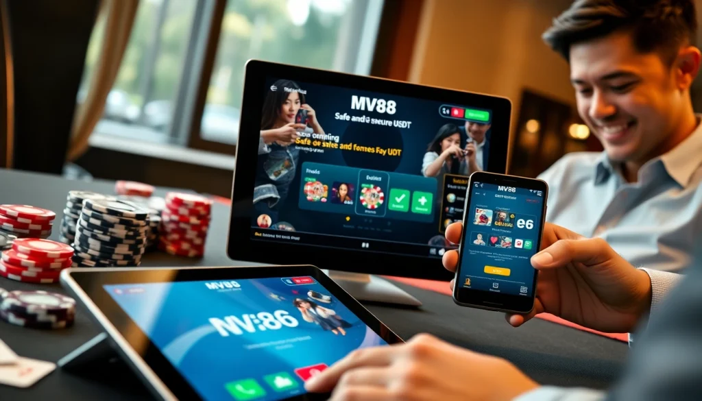 Experience MV88's secure online gaming with vibrant graphics and modern interfaces.