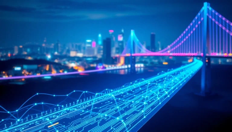 Showcase of technology impact on society at https://mohamedmmblog.tech with digital landscapes and vibrant colors.