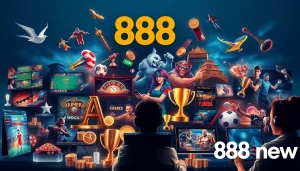 Experience the exciting world of 888new with dynamic gaming visuals and vibrant promotions.