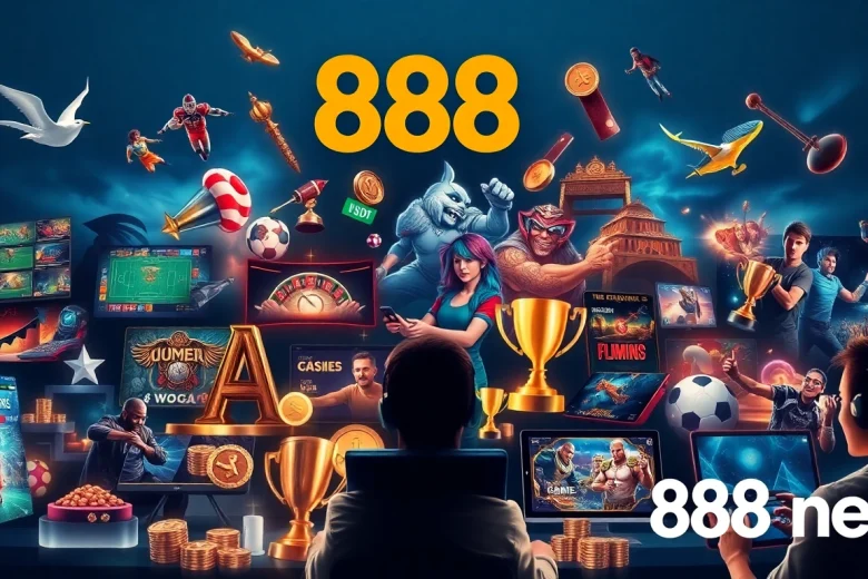 Experience the exciting world of 888new with dynamic gaming visuals and vibrant promotions.