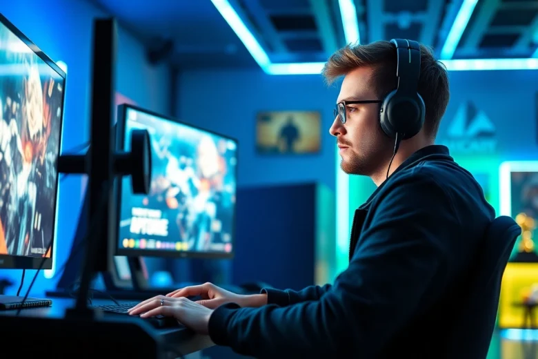 Masuk ke hakim4d login game dengan gamer yang fokus dan suasana gaming yang intens.