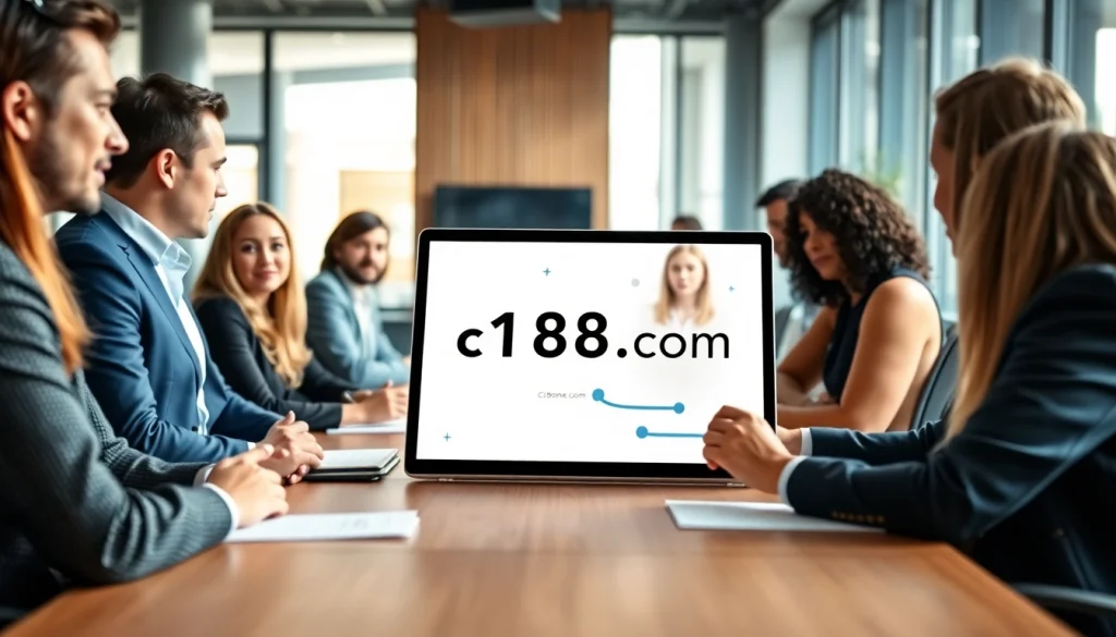 Engage with c168me.com in a professional business setting showcasing teamwork and innovation.