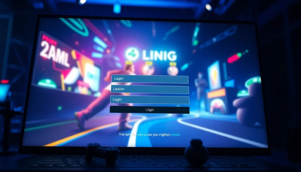 Masukkan virus4d login slot pada layar login permainan modern yang cerah dan menarik.