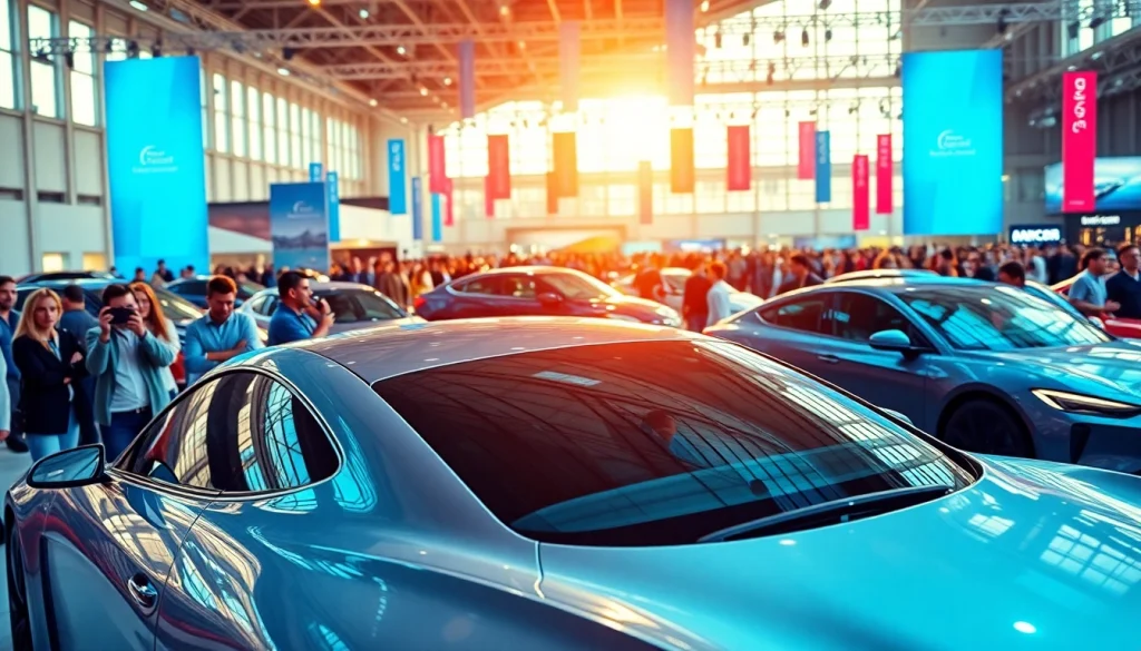 Experience the excitement of the Auto Cars Show with gleaming vehicles on display.