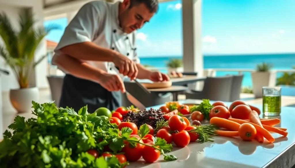 Enhance your experience with a private chef Sint Maarten delivering exquisite culinary delights in a tropical villa.