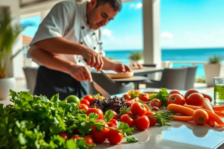 Enhance your experience with a private chef Sint Maarten delivering exquisite culinary delights in a tropical villa.