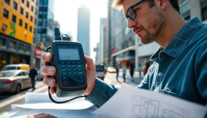 Conducting a noise impact assessment in an urban environment to analyze acoustic levels.