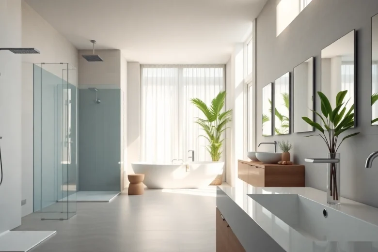 Entdecken Sie sonni sanitär Produkte in einem stilvollen, modernen Badezimmer mit eleganten Elementen.