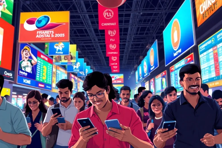 Engaging atmosphere showcasing best sports betting sites in India with active bettors and vibrant sports promotions.