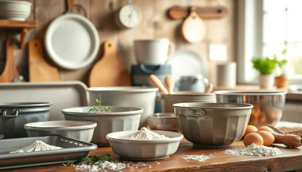 Shop premium bakeware NZ in an inviting kitchen setup showcasing various baking essentials.