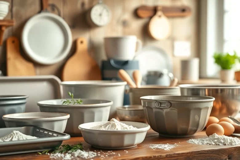 Shop premium bakeware NZ in an inviting kitchen setup showcasing various baking essentials.
