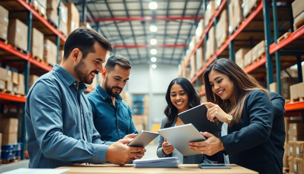 Logistics team optimizing 3PL operations in a modern warehouse environment.