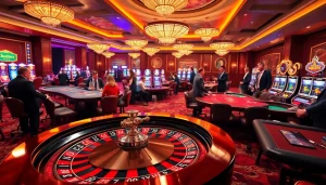 Experience thrilling gameplay at https://9dbett.com.br with luxurious casino tables and vibrant players.