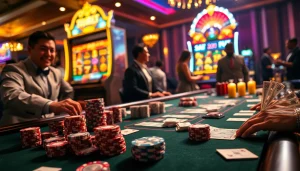Experience the excitement of THABET as players engage in high-stakes gambling at lavish casino tables.