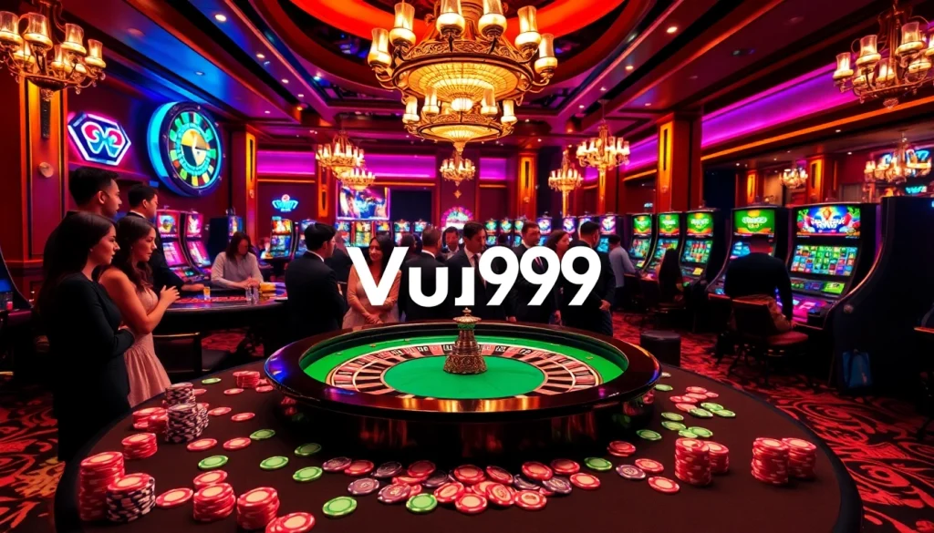 Engaging gamblers at Vua99 with vibrant casino excitement and betting action.