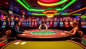 Enjoying a vibrant game at https://marvelbet.site/ with thrilling slot machines and poker excitement.