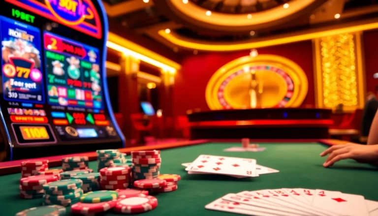 Experience high-stakes gaming at i9bet's vibrant casino tables filled with excitement.