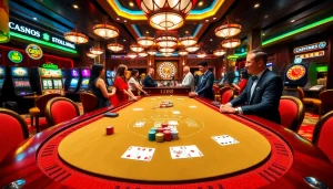 Experience the excitement of go88 tài xỉu with vibrant casino visuals highlighting thrilling gameplay.