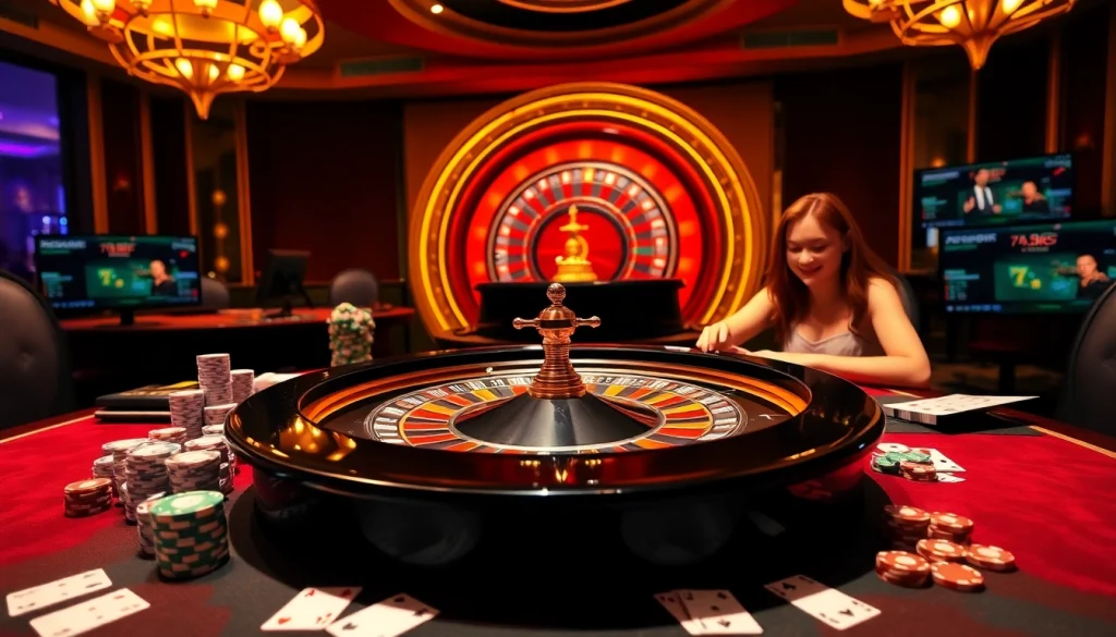 Experience the excitement of gambling at 789BET with vibrant casino tables and immersive gameplay.