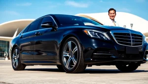 Experience premium airport black car service with a professional chauffeur and sleek vehicle.
